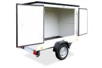 TPV Kofferanhänger 750kg KT-EU2 Doppelflügeltür Rechts Geschlossen Ungebremst Weiß - Image 3