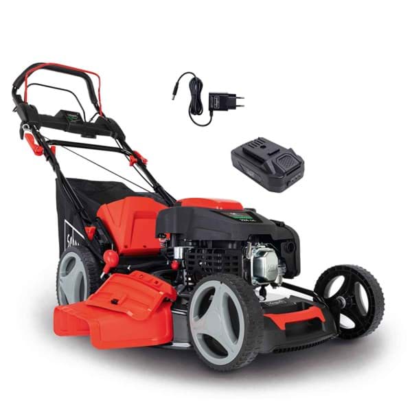 5911245903_M2023_keyfact.jpg Rasenmäher MS225-53E Scheppach – E-Start | Radantrieb | 7PS | 53cm Schnittbreite | 65 Liter Fangkorb – Bild 1