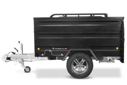 TPV Kofferanhänger 1300kg KT-EB3 Offroad Plus Bordwanderhöhung Geschlossen Gebremst Schwarz