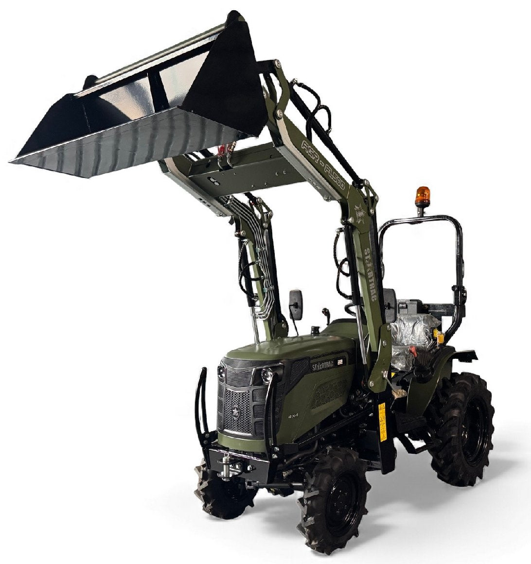 Startrac_22_Nato-Gruen_mit_Galaxy-Garden_85655.jpg Startrac Allrad-Kleintraktor 22 Nato-Grün mit Galaxy-Garden-Pro-Bereifung + Fontlader inklusive Schaufel – Bild 1