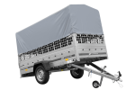 1-Achs-Anhänger GARDEN TRAILER 264 KIPP mit Laubgitteraufsatz, grauer Hochplane, Hochspriegel und Stützrad-Neu - Image 7