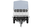 1-Achs-Anhänger GARDEN TRAILER 264 KIPP mit Laubgitteraufsatz, grauer Hochplane, Hochspriegel und Stützrad-Neu - Image 8