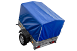 Anhänger 150 KIPP 150×106 cm [mit blauer Hochplane, Hochspriegel und Stützrad]-Neu - Image 3