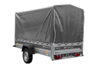 Anhänger 264×125 UNITRAILER FORCE 264 KIPP ungebremst mit H-1100 Rahmen und grauer Plane-Neu - Image 4