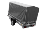 Anhänger 264×125 UNITRAILER FORCE 264 KIPP ungebremst mit H-1100 Rahmen und grauer Plane-Neu - Image 6