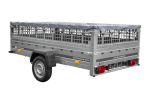 Anhänger 264×150 UNITRAILER GARDEN 265 KIPP mit Gitterwänden, H-0-Rahmen und grauer Plane-Neu - Image 4