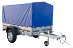 Anhänger Garden Trailer 200 KIPP 200×106 cm 750 kg [mit Hochspriegel, blauer Hochplane und Stützrad]-Neu – Bild 15