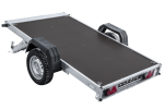 Anhänger mit Blattfedern 230×125 UNITRAILER FORCE 230/R KIPP mit H-1100 Spriegel und grauer Hochplane-Neu - Image 11