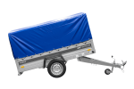 Anhänger mit Blattfedern 230×125 UNITRAILER FORCE 230/R KIPP mit H-800 Spriegel und blauer Hochplane-Neu - Image 4