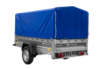 Anhänger mit Blattfedern 230×125 UNITRAILER FORCE 230/R KIPP mit H-800 Spriegel und blauer Hochplane-Neu - Image 8