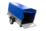 Anhänger mit Blattfedern 230×125 UNITRAILER FORCE 230/R KIPP mit H-800 Spriegel und blauer Hochplane-Neu - Image 11