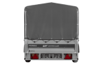 Anhänger mit Blattfedern 230×125 UNITRAILER FORCE 230/R KIPP ungebremst mit H-800 Spriegel und grauer Hochplane-Neu - Image 3