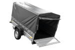Anhänger mit Blattfedern 230×125 UNITRAILER FORCE 230/R KIPP ungebremst mit H-800 Spriegel und grauer Hochplane-Neu - Image 10