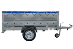 Anhänger mit faltbarer Deichsel GARDEN TRAILER 230 KIPP mit zusätzlichen Bordwänden, Stützrad und blauer Flachplane-Neu - Image 13