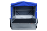 Auto Anhänger 230×125 Garden Trailer 230 KIPP Unitrailer 750 kg mit Stützrad, blauer Hochplane und Hochspriegel-Neu - Image 10