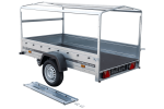 Auto Anhänger 230×125 Garden Trailer 230 KIPP Unitrailer 750 kg mit Stützrad, blauer Hochplane und Hochspriegel-Neu - Image 14