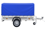Auto Anhänger 230×125 Garden Trailer 230 KIPP Unitrailer 750 kg mit Stützrad, blauer Hochplane und Hochspriegel-Neu - Image 8