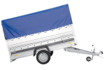 Autotransportanhänger 264×125 UNITRAILER FORCE 264 KIPP mit BIS-Seitenwänden, H-800-Rahmen und blauer Plane-Neu - Image 13