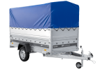 Autotransportanhänger 264×125 UNITRAILER FORCE 264 KIPP mit BIS-Seitenwänden, H-800-Rahmen und blauer Plane-Neu - Image 7