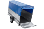Autotransportanhänger 264×125 UNITRAILER FORCE 264 KIPP mit BIS-Seitenwänden, H-800-Rahmen und blauer Plane-Neu - Image 9