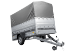 Autotransportanhänger 264×125 UNITRAILER FORCE 264 KIPP mit BIS-Seitenwänden, H-800-Rahmen und grauer Plane-Neu