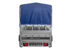 Autotransportanhänger 264×125 UNITRAILER FORCE 264 KIPP mit Gitterwänden, H-800 Rahmen und blauer Plane-Neu - Image 3