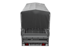 Autotransportanhänger 264×125 UNITRAILER FORCE 264 KIPP mit Gitterwänden, H-800 Rahmen und grauer Plane-Neu – Bild 9