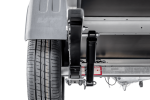 Autotransportanhänger auf Blattfedern 264×125 UNITRAILER GARDEN 264/R KIPP mit Gitterwänden, H-800 Rahmen und grauer Plane-Neu – Bild 4