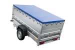 Autotransportanhänger auf Federn 230×125 UNITRAILER FORCE 230/R KIPP mit BIS-Seitenwänden, H-0-Rahmen und blauer Plane-Neu - Image 10