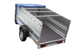 Autotransportanhänger auf Federn 230×125 UNITRAILER FORCE 230/R KIPP mit BIS-Seitenwänden, H-0-Rahmen und blauer Plane-Neu - Image 12