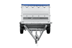 Autotransportanhänger auf Federn 230×125 UNITRAILER FORCE 230/R KIPP mit BIS-Seitenwänden, H-0-Rahmen und blauer Plane-Neu - Image 5