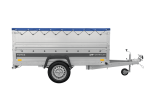 Autotransportanhänger auf Federn 230×125 UNITRAILER FORCE 230/R KIPP mit BIS-Seitenwänden, H-0-Rahmen und blauer Plane-Neu - Image 4