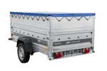 Autotransportanhänger auf Federn 230×125 UNITRAILER FORCE 230/R KIPP mit BIS-Seitenwänden, H-0-Rahmen und blauer Plane-Neu - Image 9
