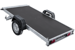 Autotransportanhänger auf Federn 264×125 UNITRAILER FORCE 264/R KIPP mit Gitterwänden, H-800 Rahmen und grauer Plane-Neu – Bild 13