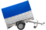 Einachsanhänger 200×125 UNITRAILER GARDEN 201 KIPP mit BIS-Seitenwänden, H-800-Rahmen und blauer Plane-Neu - Image 11