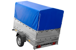 Einachsanhänger 200×125 UNITRAILER GARDEN 201 KIPP mit BIS-Seitenwänden, H-800-Rahmen und blauer Plane-Neu - Image 12