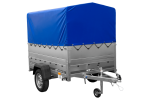 Einachsanhänger 200×125 UNITRAILER GARDEN 201 KIPP mit BIS-Seitenwänden, H-800-Rahmen und blauer Plane-Neu - Image 10