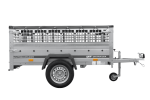 Einachsanhänger 200×125 UNITRAILER GARDEN 201 KIPP mit Gitterseitenwänden und grauer Abdeckung-Neu - Image 4