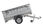 Einachsanhänger 200×125 UNITRAILER GARDEN 201 KIPP mit Gitterseitenwänden und grauer Abdeckung-Neu - Image 9
