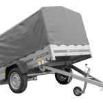 Einachsanhänger 200×125 UNITRAILER GARDEN 201 KIPP mit H-800 Rahmen und grauer Plane-Neu