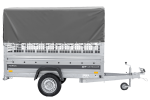 Einachsanhänger 230×125 UNITRAILER FORCE 230 KIPP mit Gitterseitenwänden, H-800 Rahmen und grauer Plane-Neu - Image 5