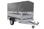 Einachsanhänger 230×125 UNITRAILER FORCE 230 KIPP mit Gitterseitenwänden, H-800 Rahmen und grauer Plane-Neu - Image 6