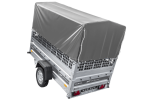 Einachsanhänger 230×125 UNITRAILER FORCE 230 KIPP mit Gitterseitenwänden, H-800 Rahmen und grauer Plane-Neu - Image 11