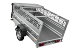 Einachsanhänger 230×125 UNITRAILER FORCE 230 KIPP mit Gitterwänden, H-0-Rahmen und grauer Plane-Neu - Image 10