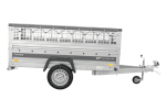 Einachsanhänger 230×125 UNITRAILER FORCE 230 KIPP mit Gitterwänden, H-0-Rahmen und grauer Plane-Neu - Image 4