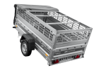 Einachsanhänger 230×125 UNITRAILER FORCE 230 KIPP mit Gitterwänden, H-0-Rahmen und grauer Plane-Neu - Image 6