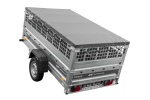 Einachsanhänger 230×125 UNITRAILER FORCE 230 KIPP mit Gitterwänden, H-0-Rahmen und grauer Plane-Neu - Image 7