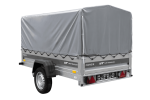 Einachsanhänger 230×125 UNITRAILER FORCE 230 KIPP mit H-800 Spriegel und grauer Hochplane-Neu - Image 4