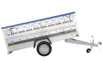 Einachsanhänger 264×125 UNITRAILER FORCE 264 KIPP mit Gitterwänden, H-0-Rahmen und blauer Plane-Neu - Image 11