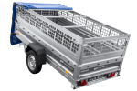 Einachsanhänger 264×125 UNITRAILER FORCE 264 KIPP mit Gitterwänden, H-0-Rahmen und blauer Plane-Neu - Image 12